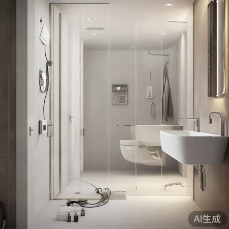 隐藏电源线，卫生间更宽敞