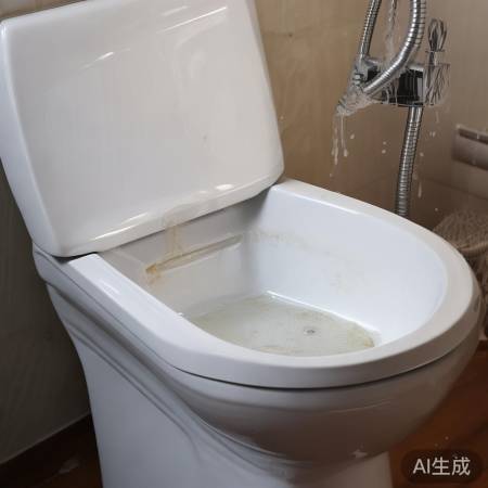 马桶冲水残留污渍，喷嘴清理可解