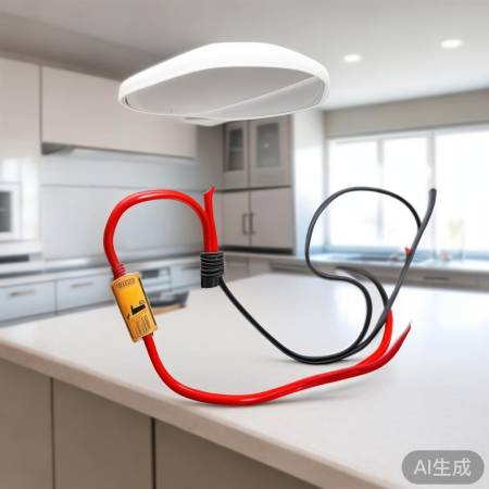 找红色L标电源线，接对为排风扇