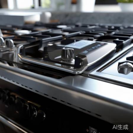 燃气灶外观时尚，便捷操作，厨房