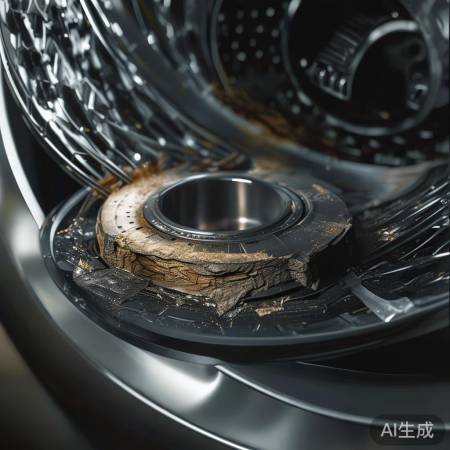 洗衣机外桶旋转故障，轴承磨损常