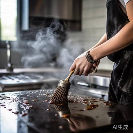 清洁集烟腔，热水洗洁精刷洗