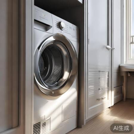 嵌入式洗衣机，通风排水巧布局。