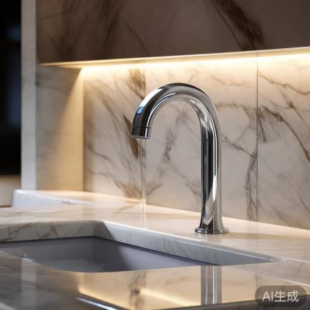 浴室水龙头，和谐色彩美。