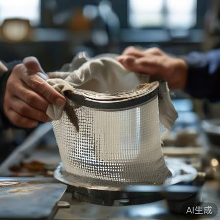 耐心刷洗滤网，油渍无影踪！