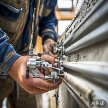 管道固定，夹具螺丝助定位