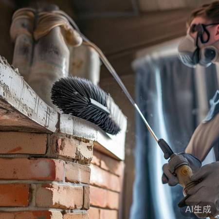 清洁烟道，除垢刷洗。