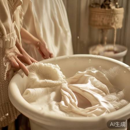 材质特殊衣物，手洗或选专用程序