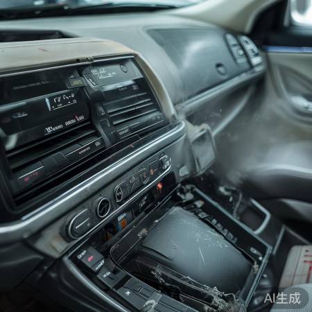 宝马空调小问题，影响制冷效果。