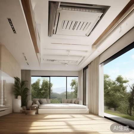 志高空调专线客服告诉你，中央空调天花布效果图：现代家居风格展示-帮帮直通车