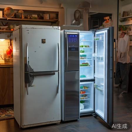 老冰箱制冷差，新冰箱更节能。