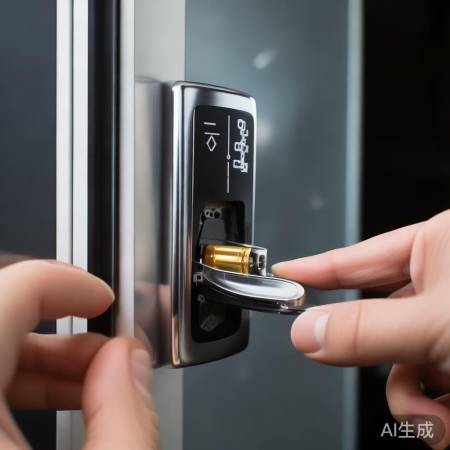 指纹锁装电池，正负极勿装反