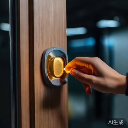 指纹锁安装完成，指纹录入成功。