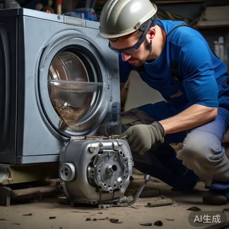 拆卸洗衣机离合器，谨慎操作