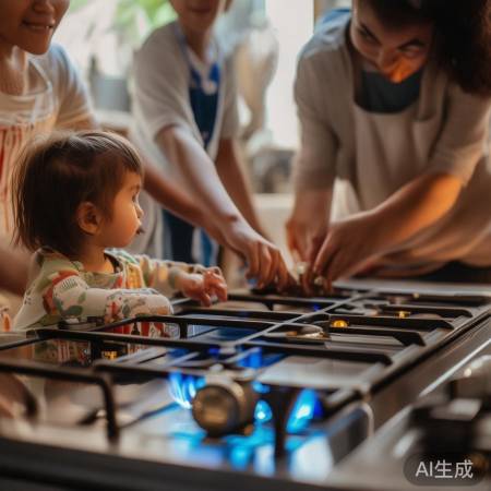 燃气安全，阀门常关。