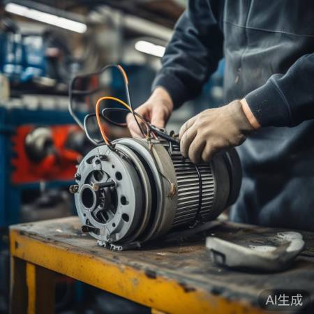 更换电机，电源线连接紧固。