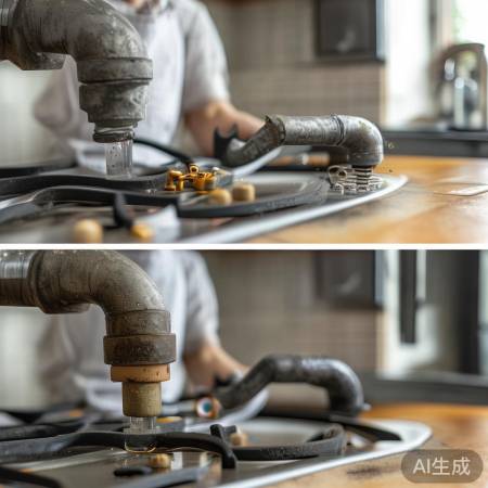 燃气灶漏气，查接头、密封、管道