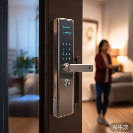 “三星智能锁芯，生活更美好！”