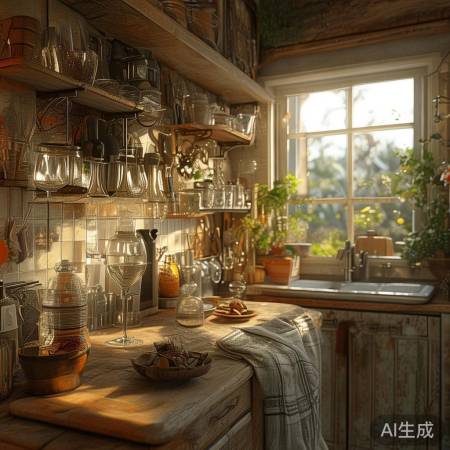 厨房酒具温馨整洁