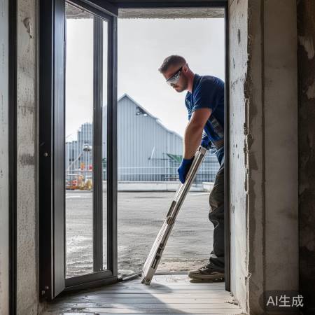 “防盗门框牢固固定，紧贴墙体”