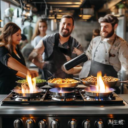 张华创新三头灶，满足各类烹饪需