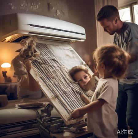 “定期清洗空调，告别鼻子痒”