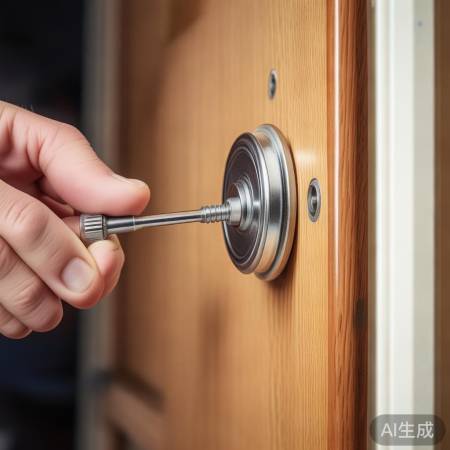 安装门把手，调整至轻松开闭