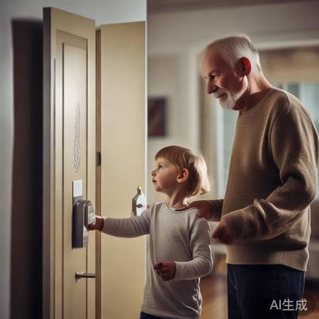 指纹锁限，机械钥匙备用，家门更