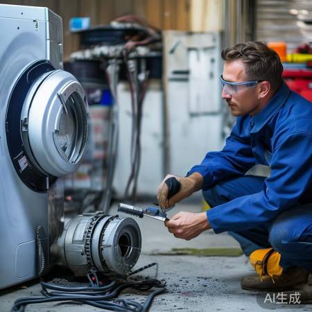 断开洗衣机电机电源线