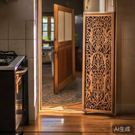 燃气灶勿对门，可置遮挡物