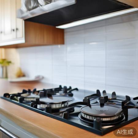 “关闭燃气灶油烟机，安全节能”