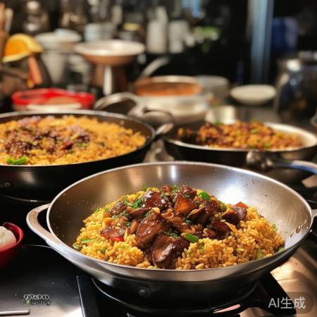 牛肉炒饭，红烧肉香，简单美味