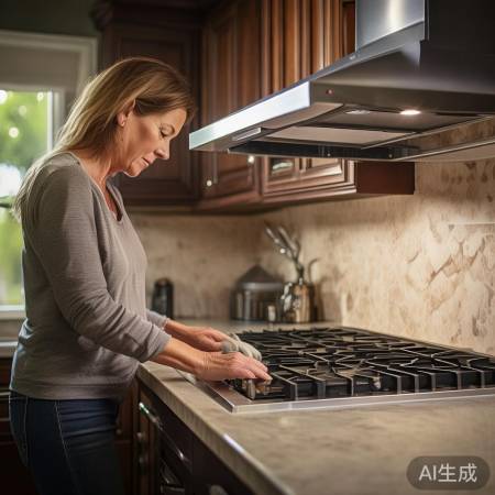 定期检修油烟机，防患未然。