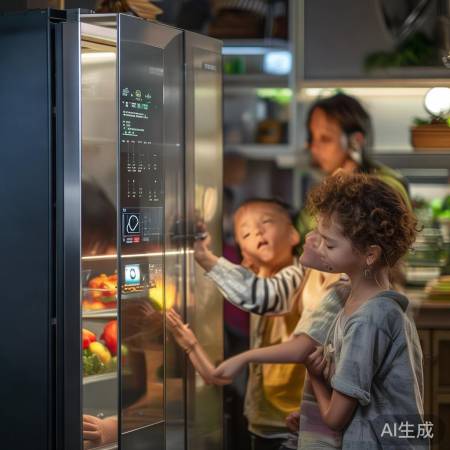 “海尔冰箱定时开门，健康生活无