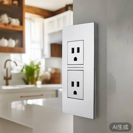 安装新插座面板，面向厨房。