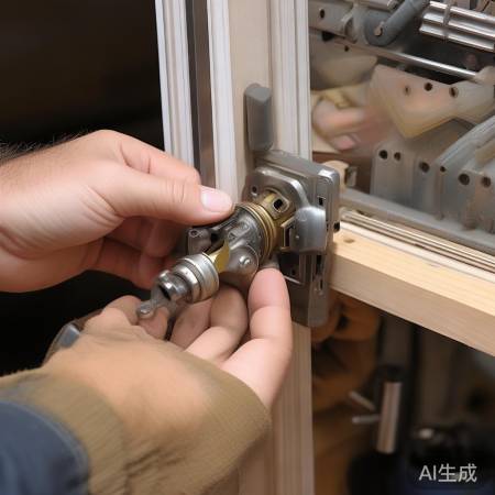 锁芯装回，拧紧螺丝完成