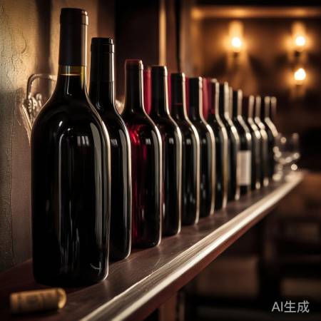 红酒摆放：水平放置，防氧化。