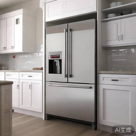 “厨房中央冰箱，空间焦点又便捷