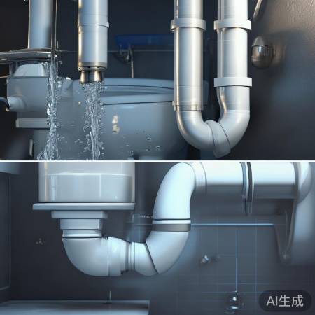 马桶三管道，进排空气流。