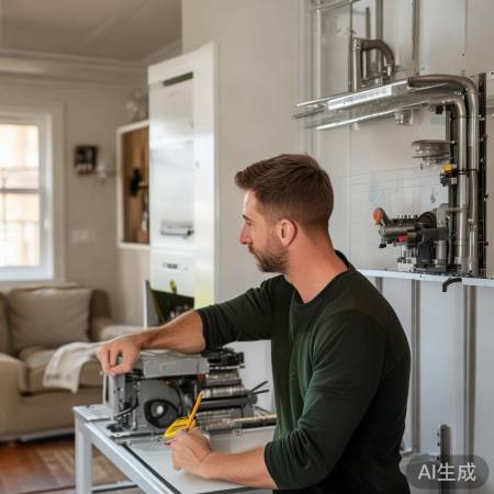 预留水口：壁挂炉通风干燥处测量
