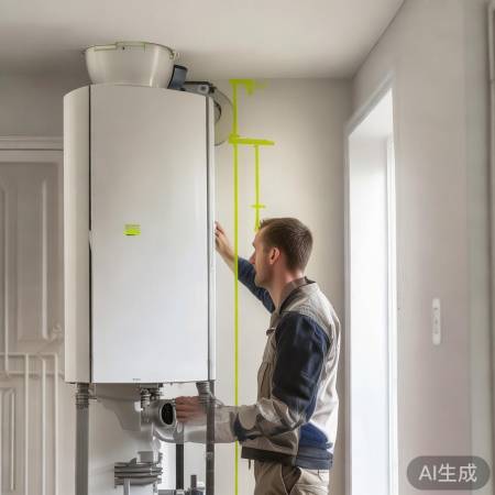 壁挂炉水口距地12-15米，墙