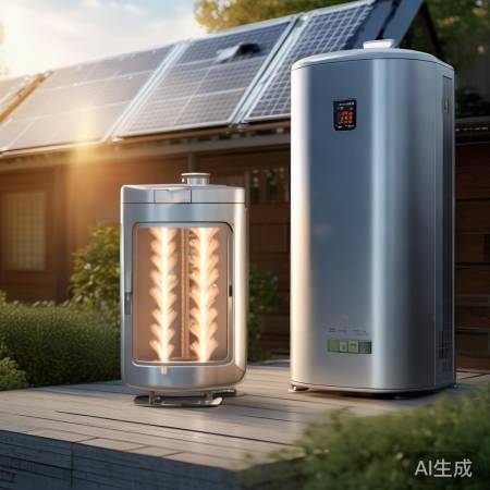 太阳能热水器，辅助加热节能使用