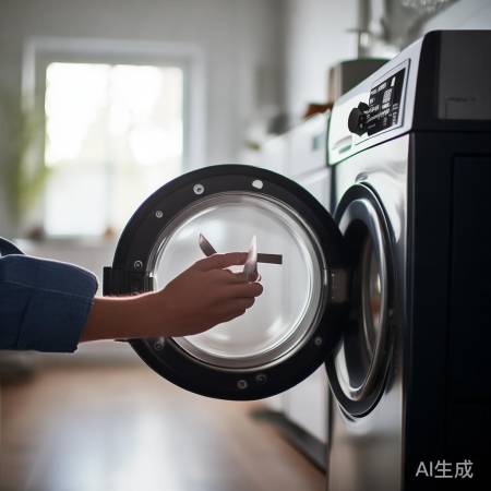 勿将尖物入洗衣机，损机风险高。