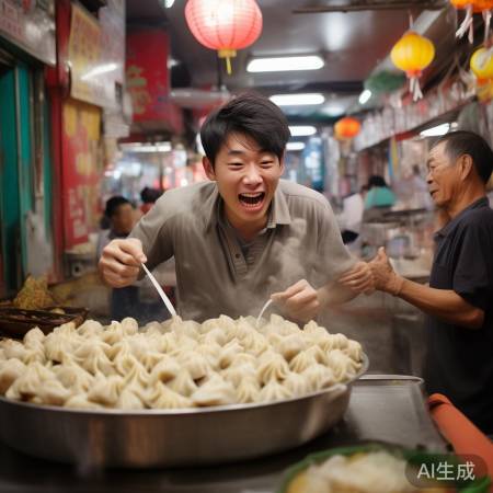 抄手狂吃百个，快乐共享生活