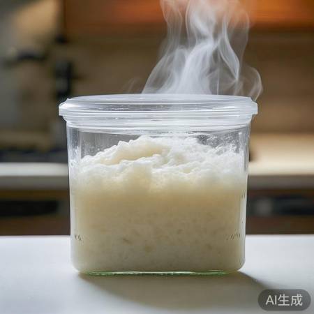热粥倒入容器，密封防串味