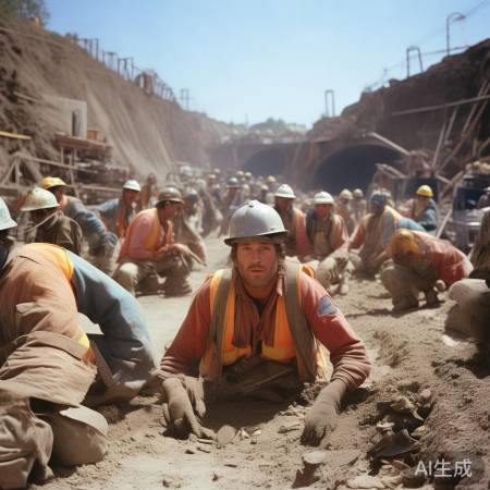 隧道建设者辛勤付出