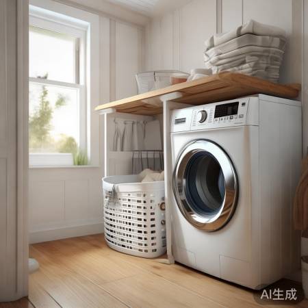 洗衣机收纳：空间大小定工具