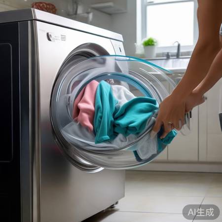 平稳放置洗衣机，衣物勿超量