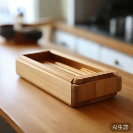 环保筷子盒，可回收材料，绿色生