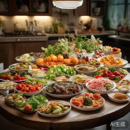 合理摆放食物